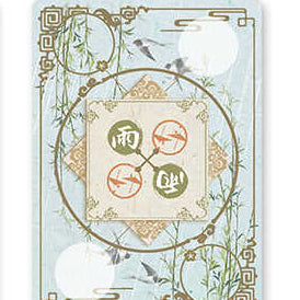Bicycle Tally-Ho Rain Playing Cards