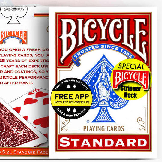 Bicycle Stripper Deck Playing Cards (Red)