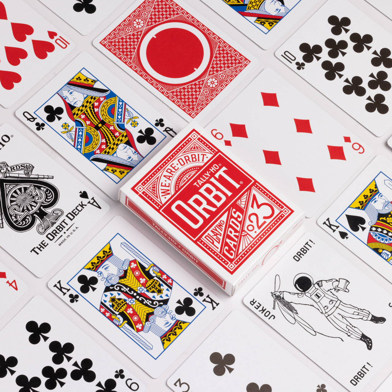Bicycle Tally-Ho Orbit Red Playing Cards
