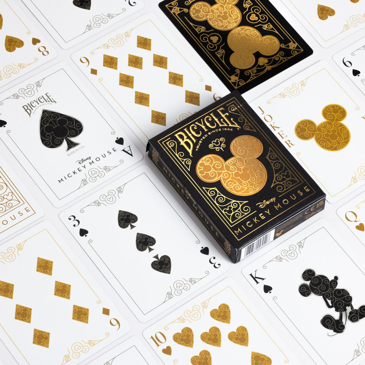 Bicycle Disney Mickey Mouse Black and Gold Inspired Playing Cards