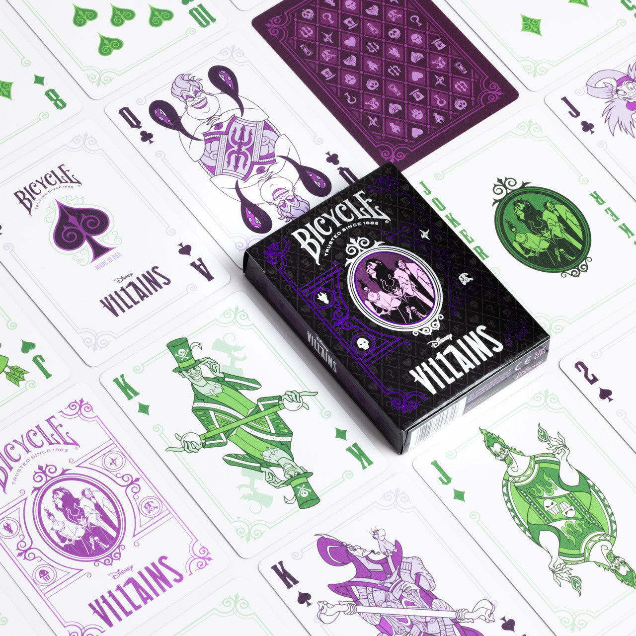Bicycle Disney Villains Inspired Playing Cards Purple