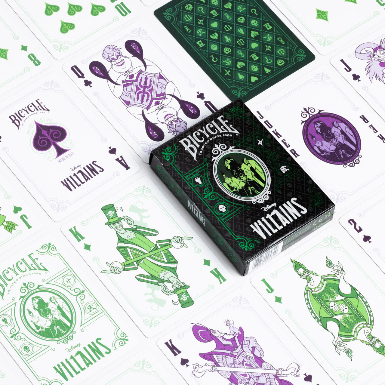 Bicycle Disney Villains Inspired Playing Cards Green