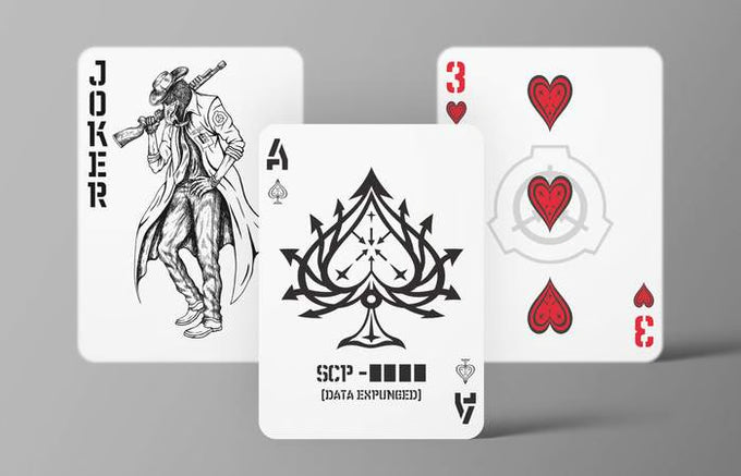 The SCP Foundation Playing Cards - The Data Expunged Deck (White)