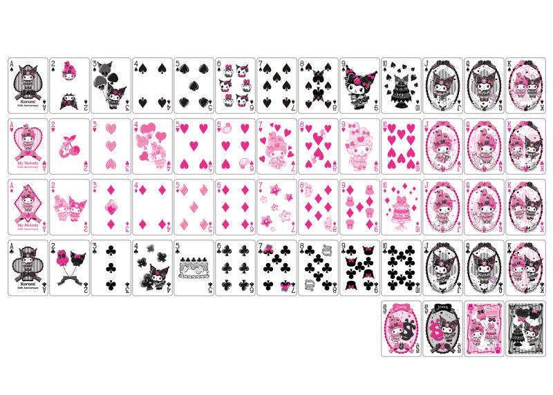My Melody 50th Anniversary and Kuromi 20th Anniversary: Bicycle Playing Cards