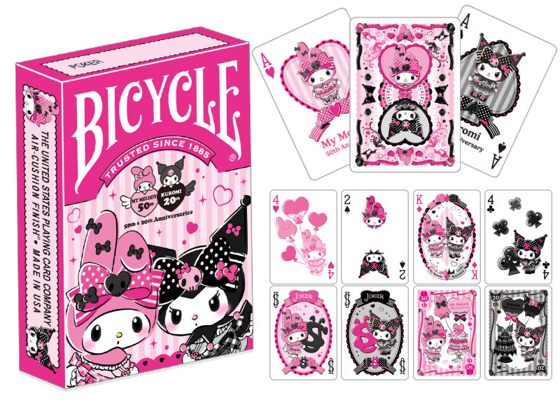 My Melody 50th Anniversary and Kuromi 20th Anniversary: Bicycle Playing Cards