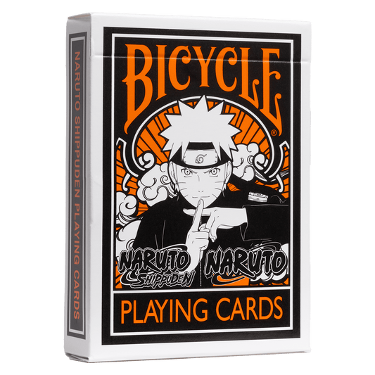 Bicycle Naruto Shippuden playing cards packaging on a dark gray background
