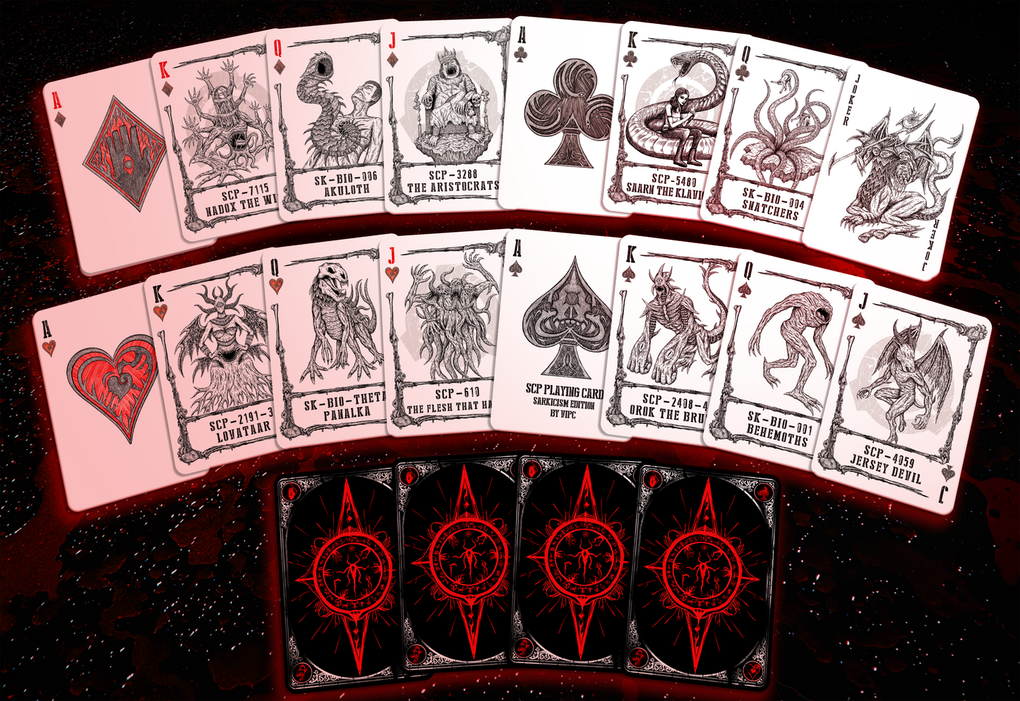 The SCP Foundation Playing Cards 2nd Edition - The Sarkic Cult Deck (Standard)