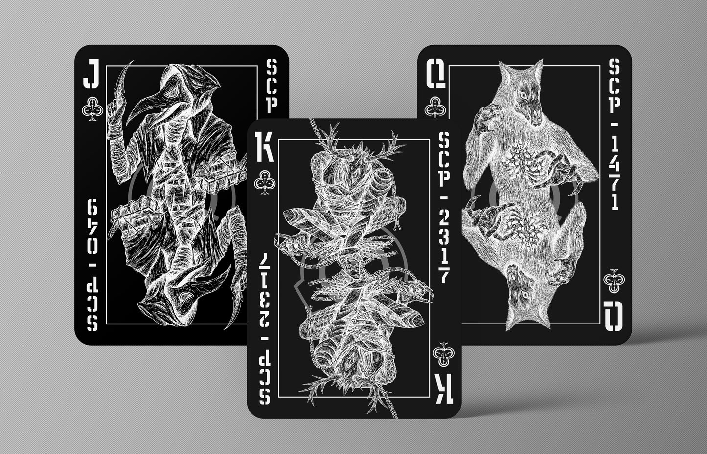 The SCP Foundation Playing Cards - The Data Redacted Deck (Black)