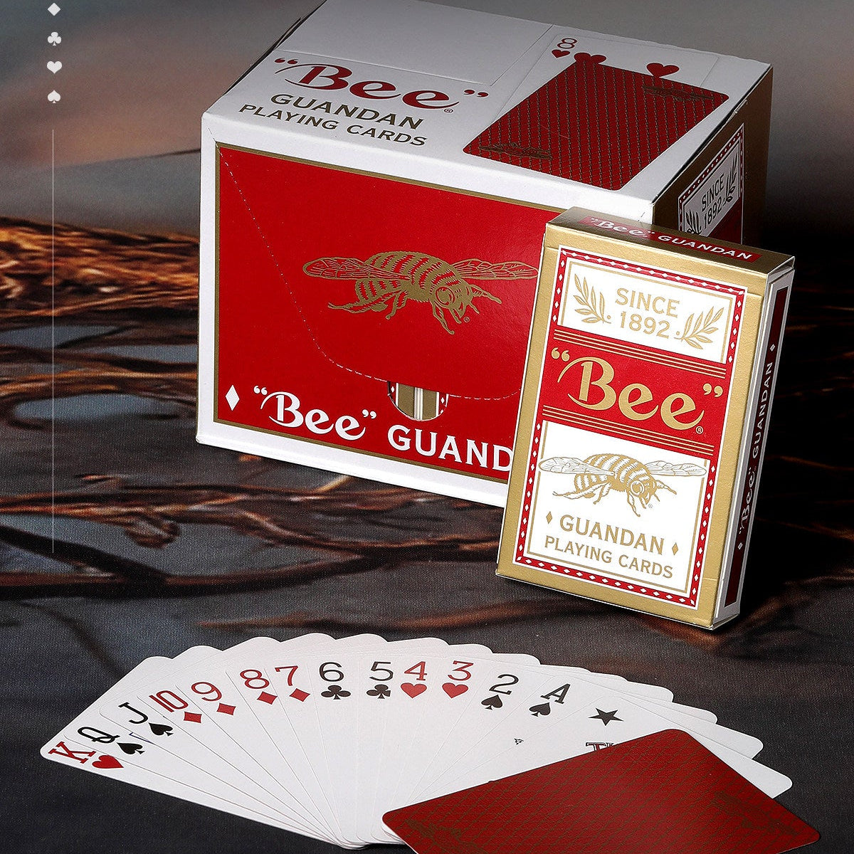 Bicycle Bee Guandan Size Playing Cards Red