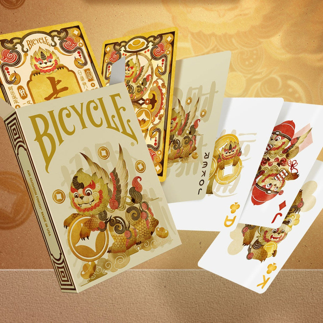 Bicycle Auspicious Beast Playing Cards: Zhao Cai Pixiu
