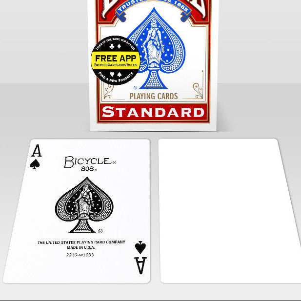 Bicycle Blank Back Playing Cards (White)