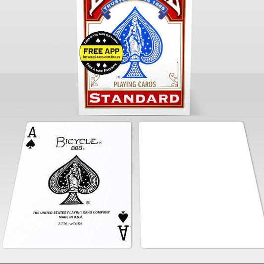 Bicycle Blank Back Playing Cards (White)