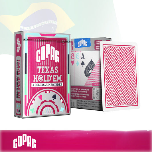 Bicycle Copag Texas Hold'em Plastic Playing Cards - Red