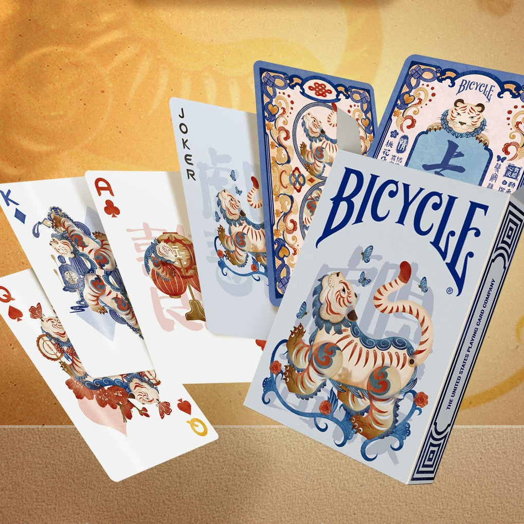 Bicycle Auspicious Beast Playing Cards: Tiger Sniffs the Rose