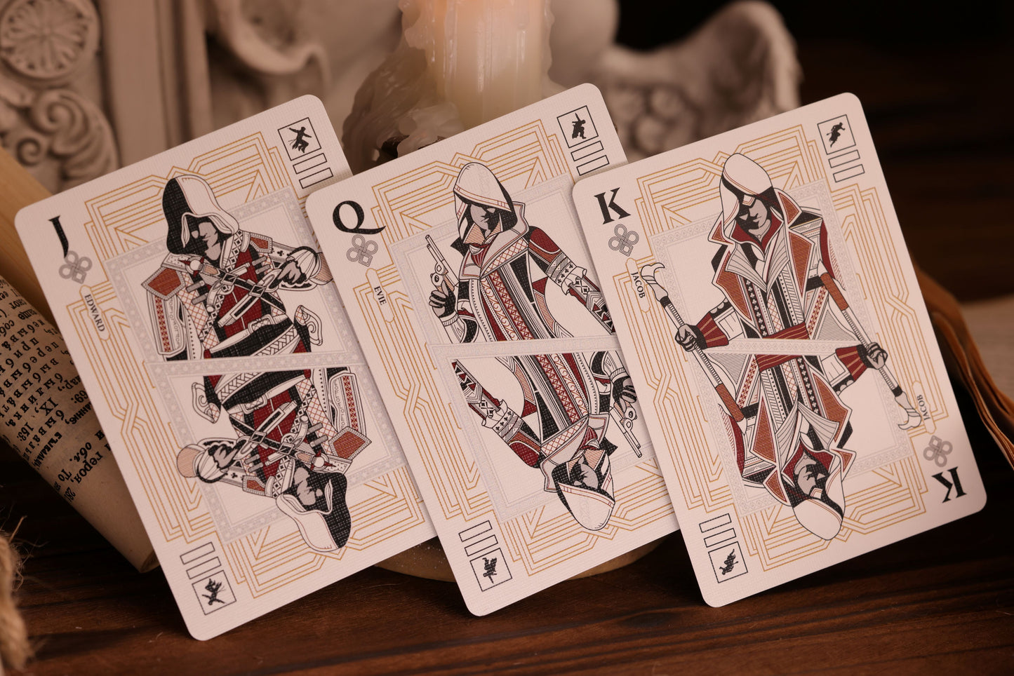 Assassin's Creed Legacy Playing Cards | WHITE HIDDEN BLADE Edition