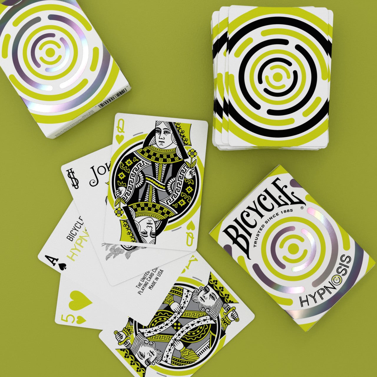 Bicycle Hypnosis Playing Cards V4 - Green