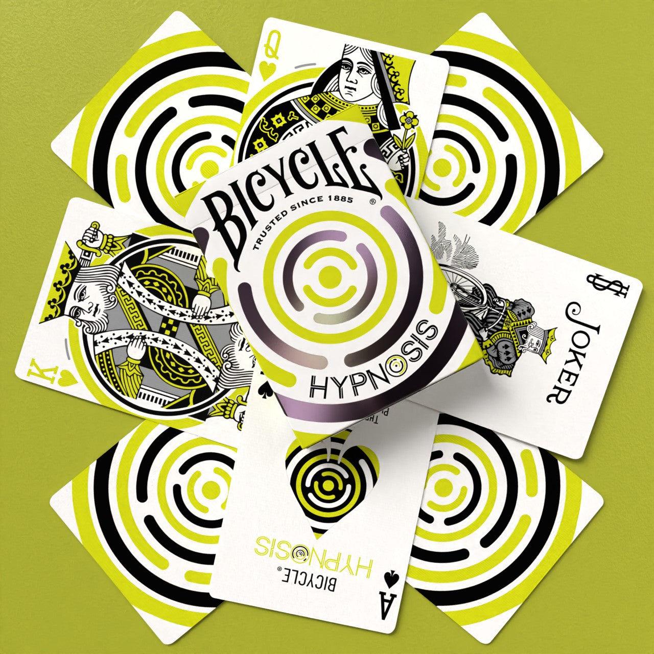 Bicycle Hypnosis Playing Cards V4 - Green