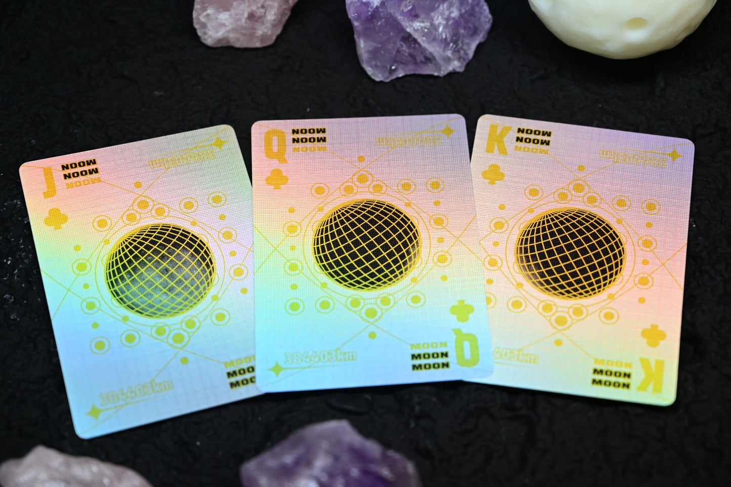 Moon Playing Cards - Holo White Edition