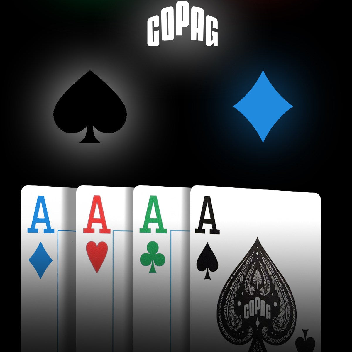 Copag Texas Hold'em Plastic Playing Cards - Black