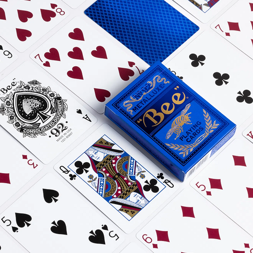 Bicycle Bee MetalLuxe Blue Playing Cards