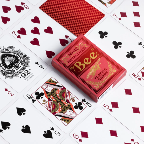 Bicycle Bee MetalLuxe Red Playing Cards
