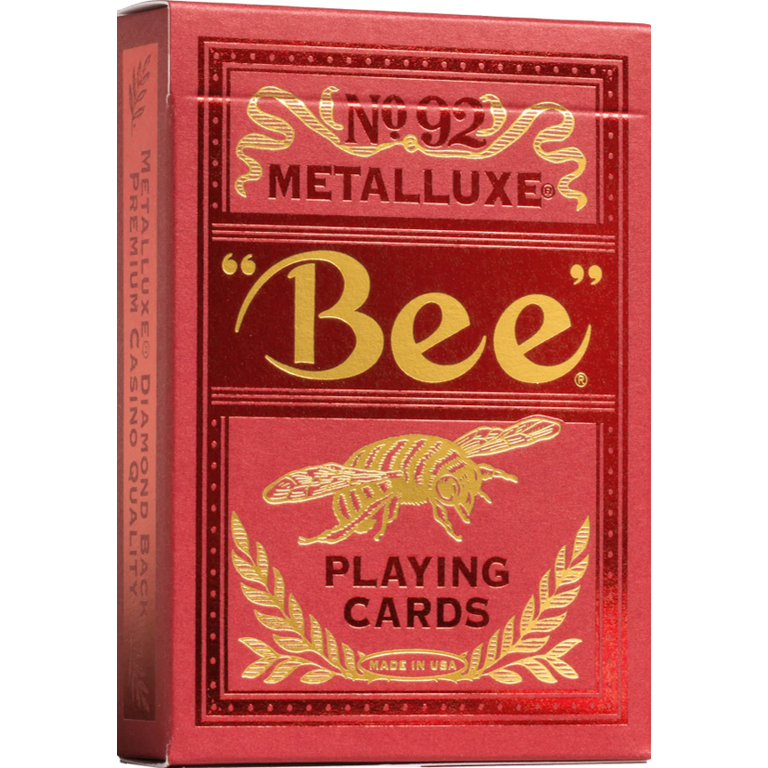 Bicycle Bee MetalLuxe Red Playing Cards