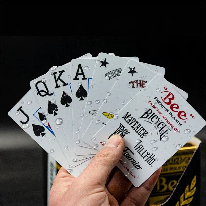 Bicycle Bee Premium Plastic Playing Cards Red - Jumbo Index