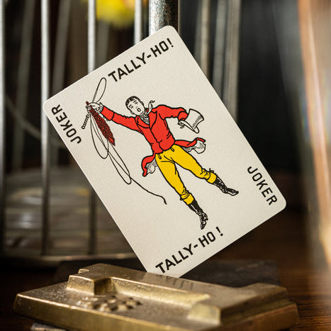 Bicycle Tally-Ho Fan Back Playing Cards Red
