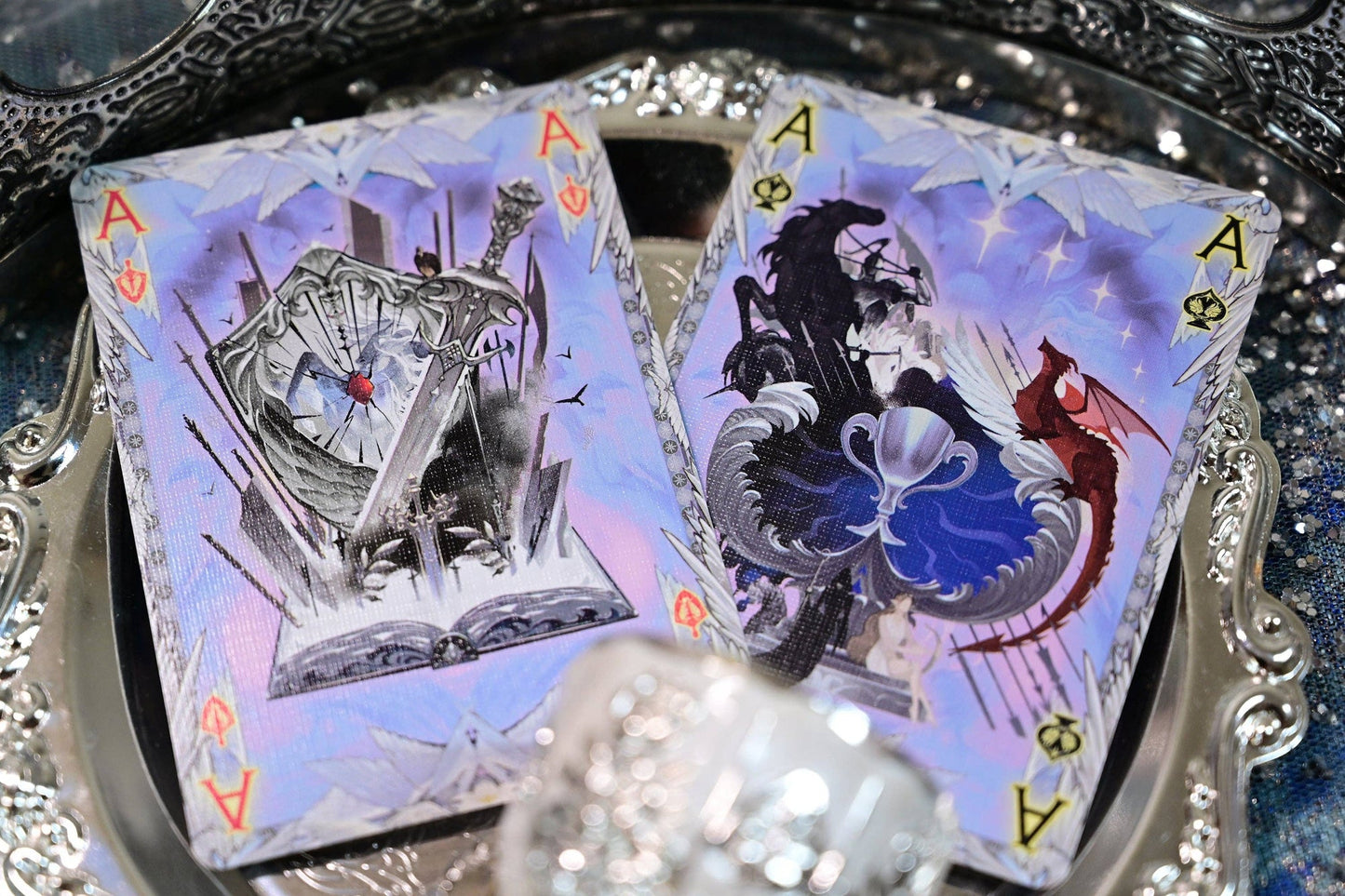 King Arthur Playing Cards V2 - Excalibur Silver Fairyland (Standard)