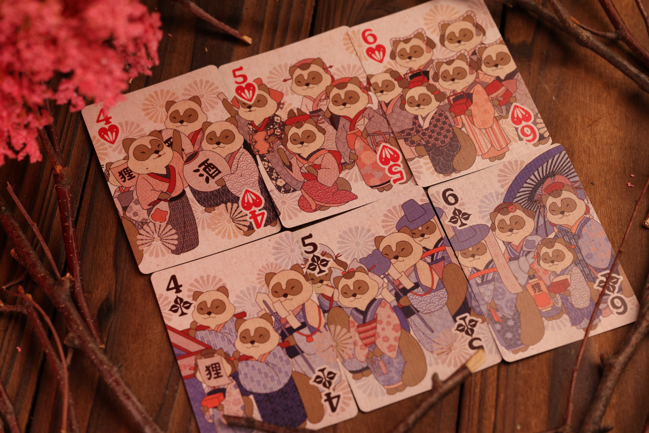 Tanuki Yukaku Playing Cards - Oiran Dochu Edition