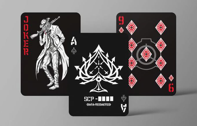 The SCP Foundation Playing Cards - The Data Redacted Deck (Black)
