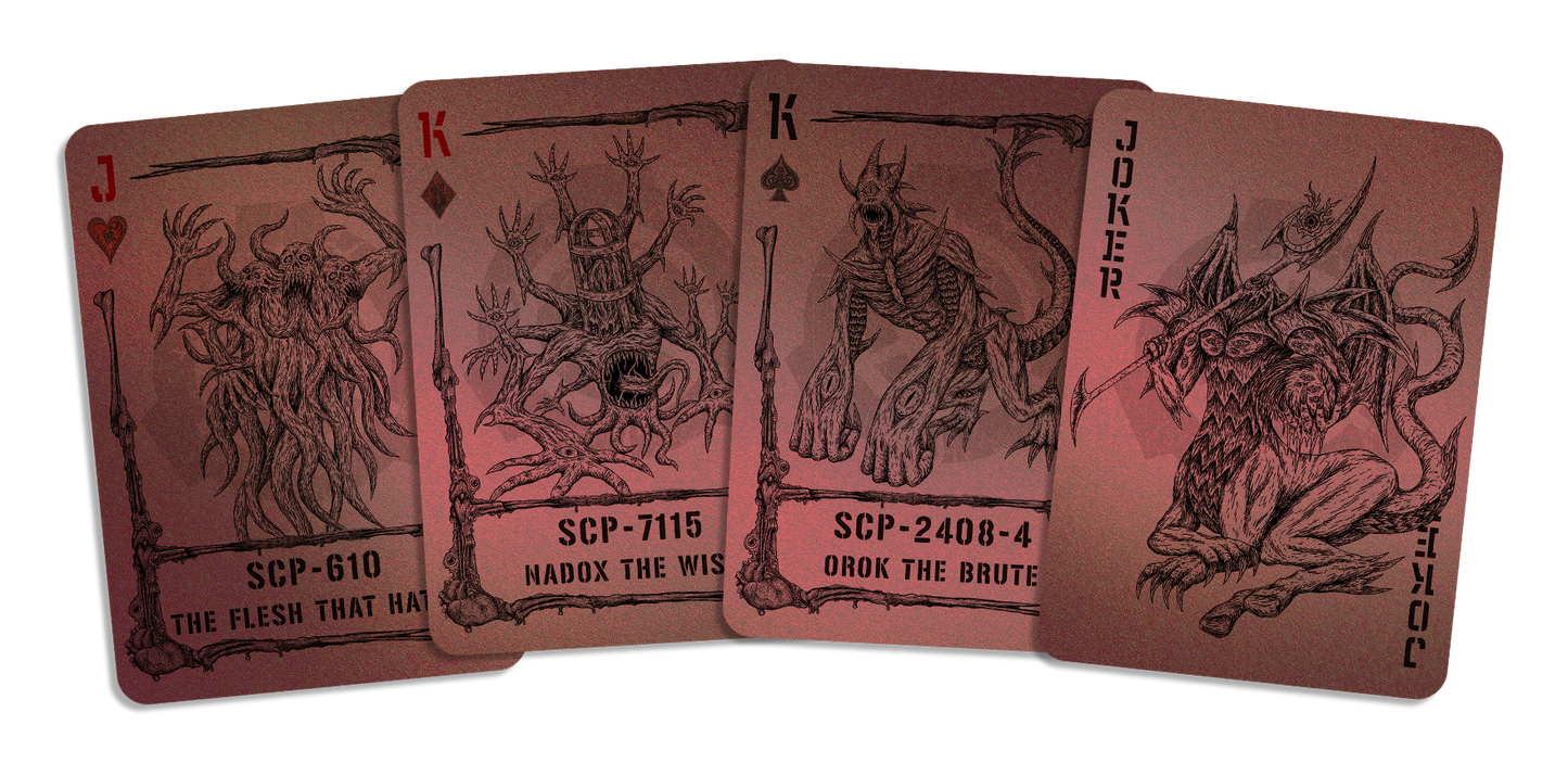 The SCP Foundation Playing Cards 2nd Edition - Sarkic Cult Deck (Black Edition)