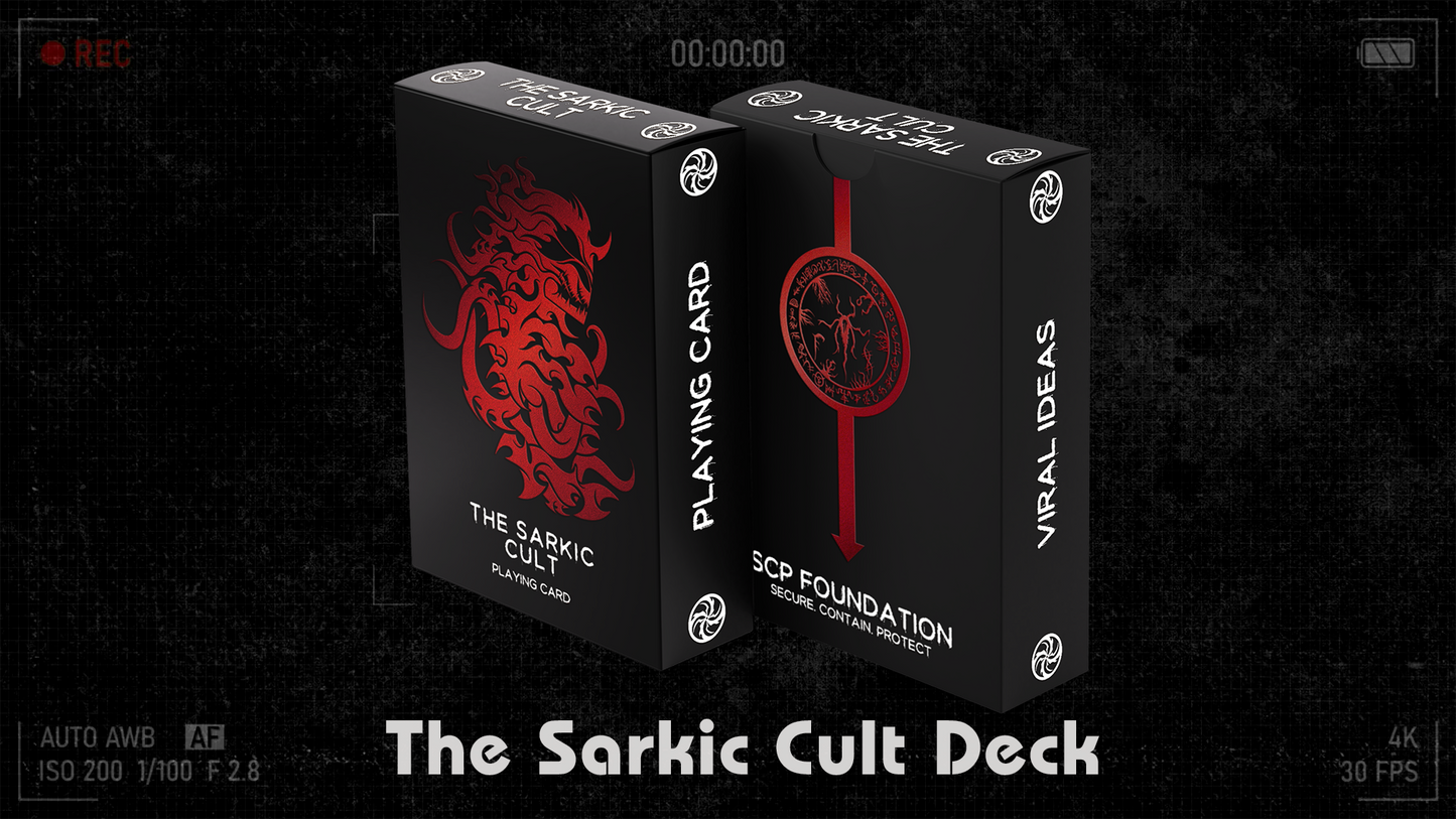 The SCP Foundation Playing Cards 2nd Edition - Sarkic Cult Deck (Black Edition)