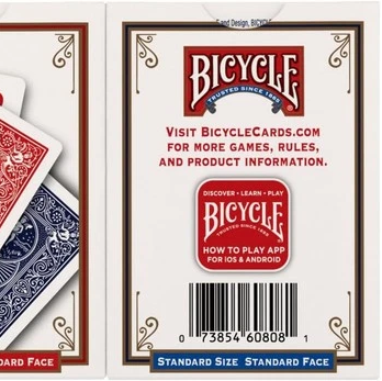 Bicycle Rider Back Standard Playing Cards (Blue)